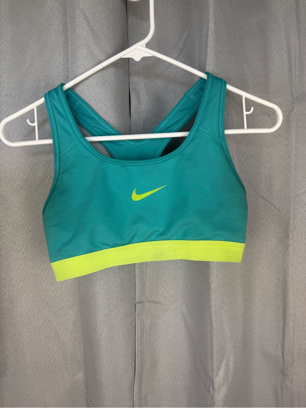 Nike Dri-FIT Teal Neon Racerback Sports Bra Women’s Small